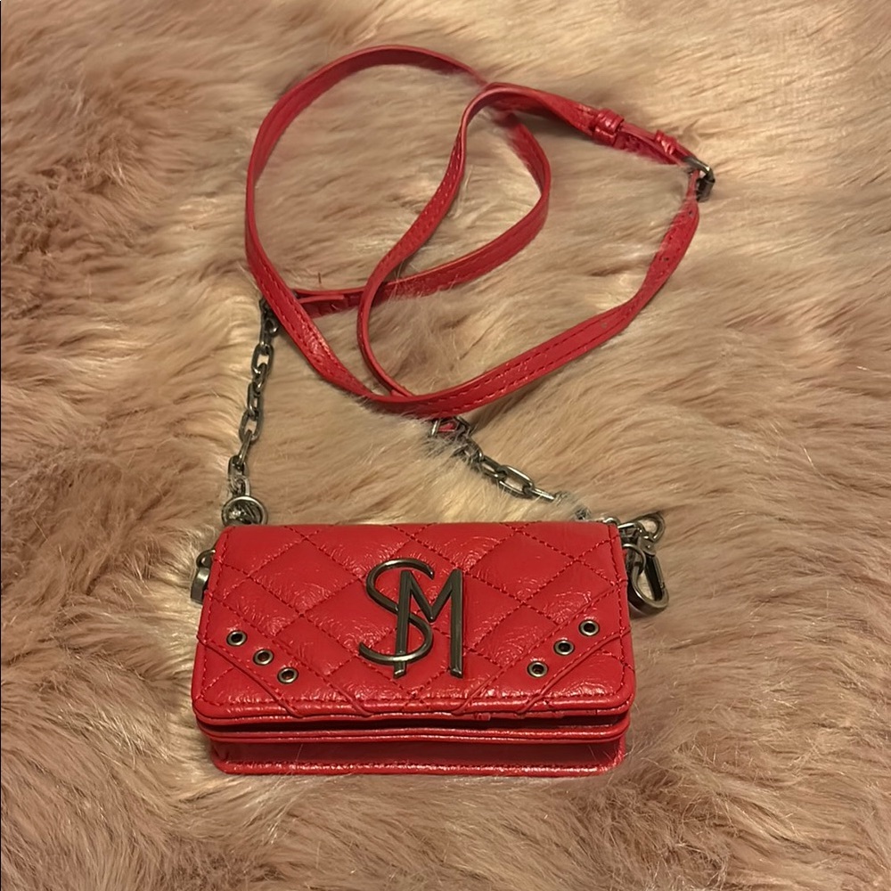Red Quilted Crossbody Bag